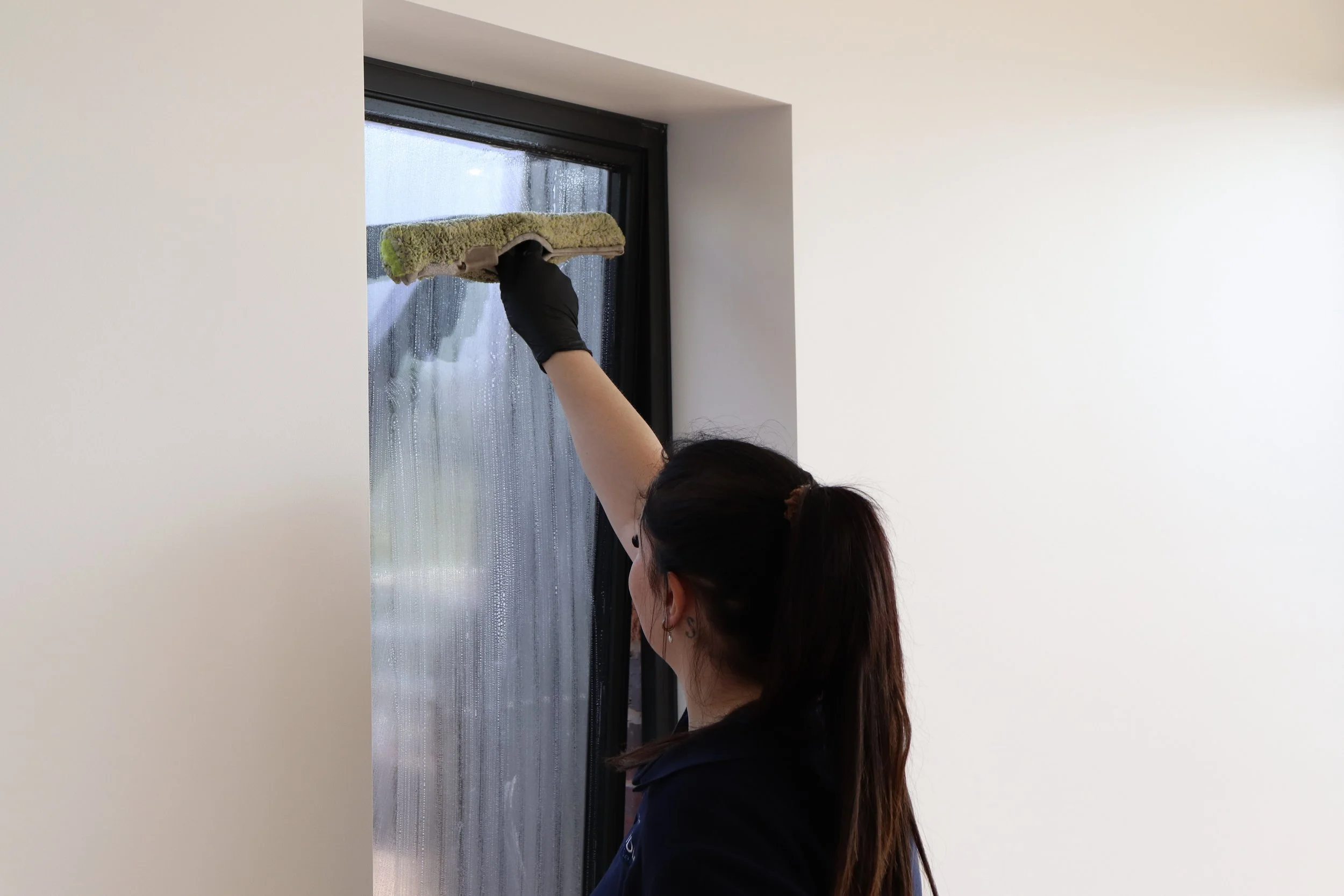 Window cleaning for a builders clean in Launceston Tasmania