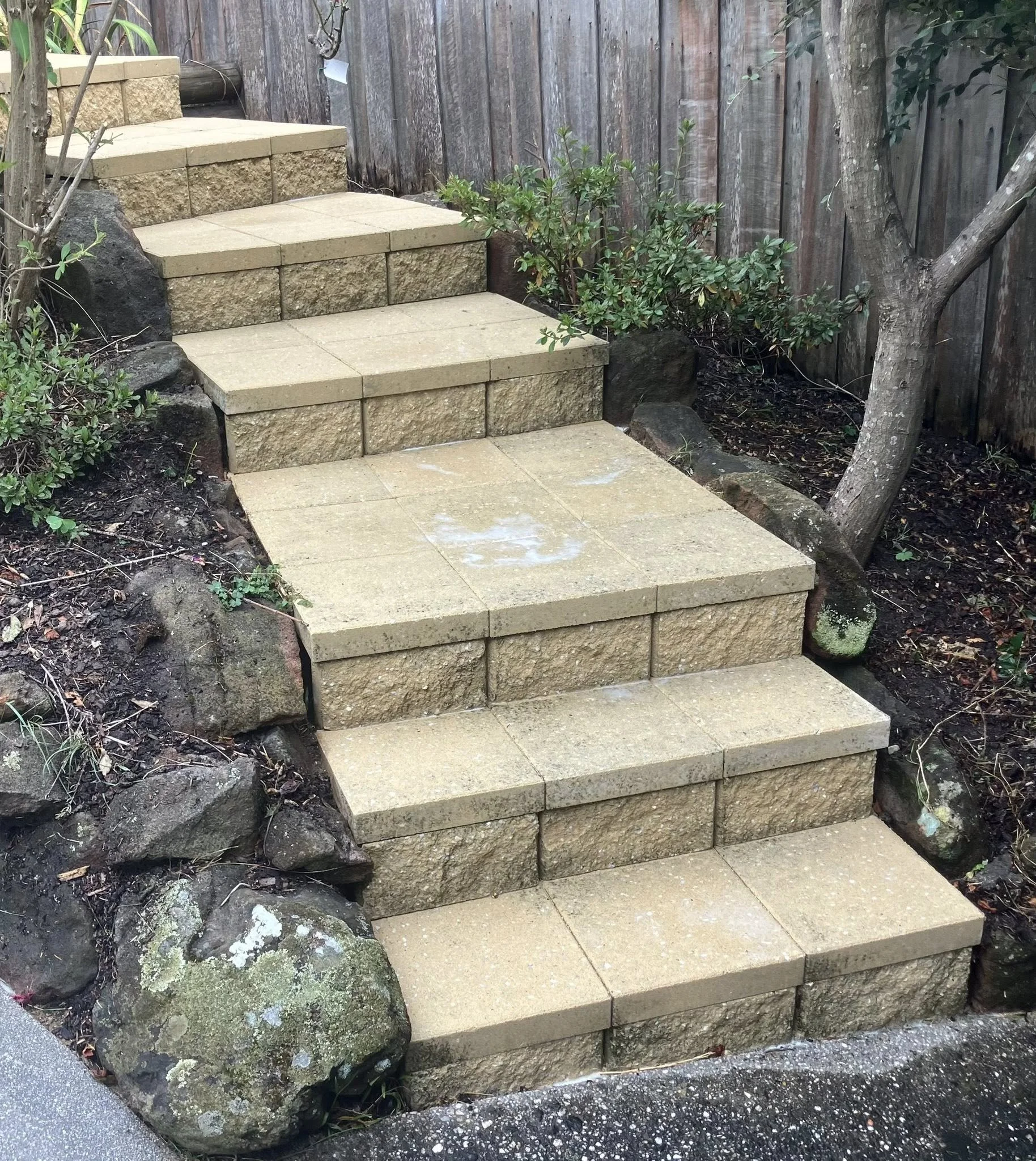 Garden steps clean