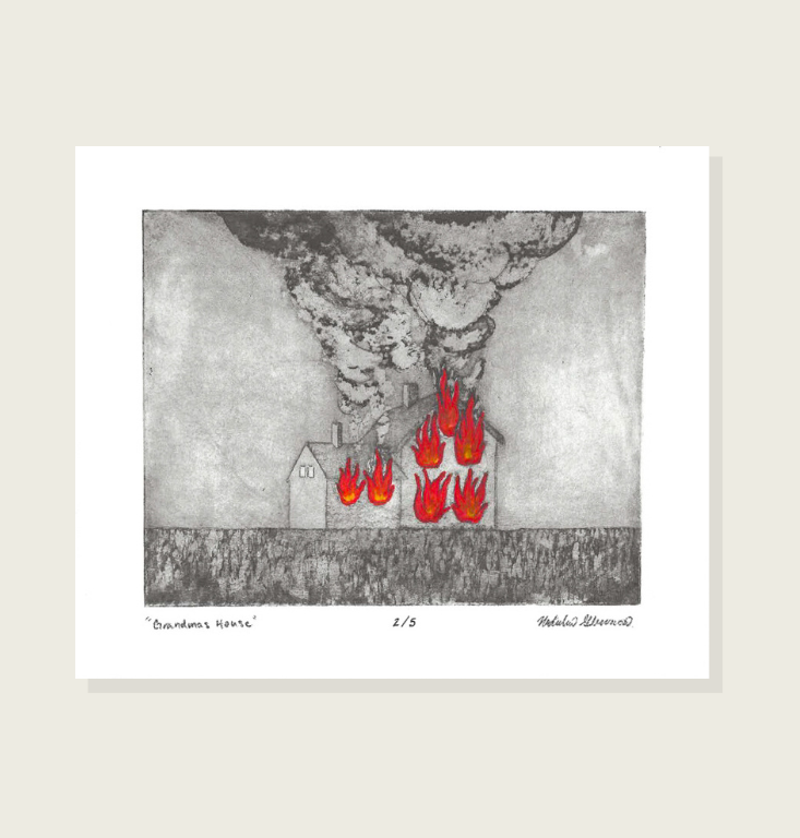 Grandmas House, 8x10 inch Aquatint