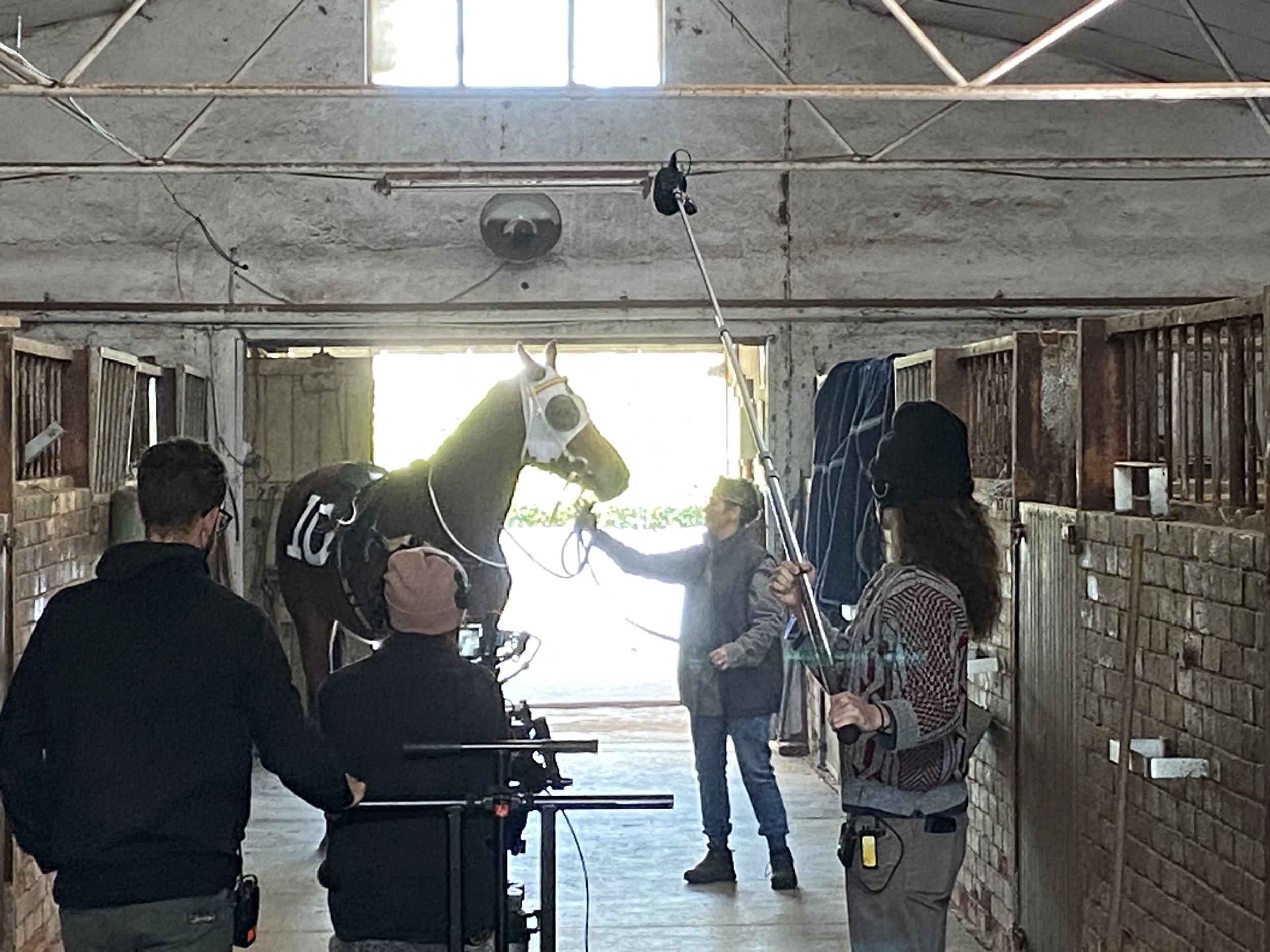 On location, behind the monitor