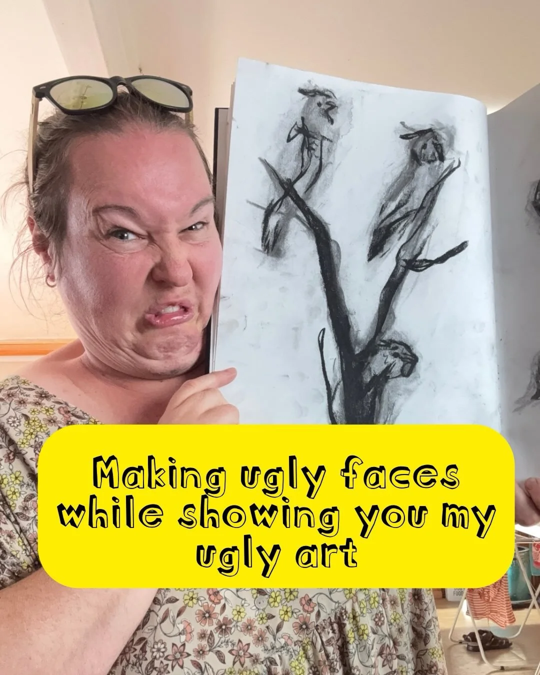 For me Ugly Art is all about the process not the end product. 

It is a shift from worrying about the outcome to loving the process. 

It is a shift from trying to make something that everyone will love to making something you love.

It is a shift fr