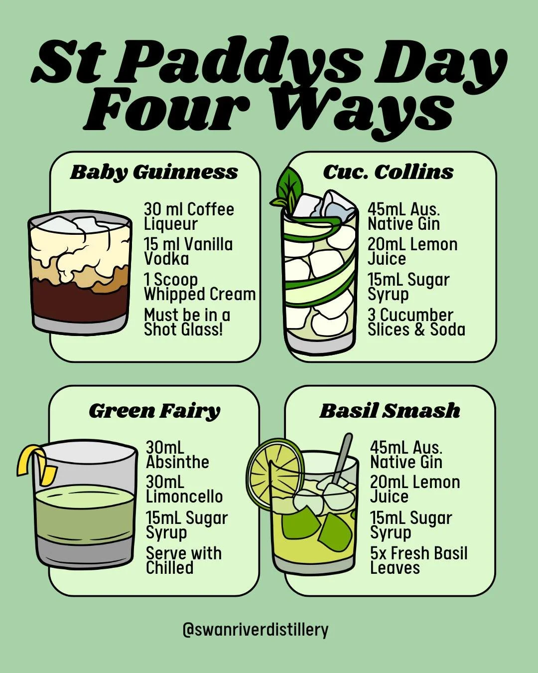 Ditch the green beer 🍺💚 &ndash; save this for St. Paddy&rsquo;s cocktails that actually taste as good as they look! 🍀✨ #StPatricksDay #Cheers