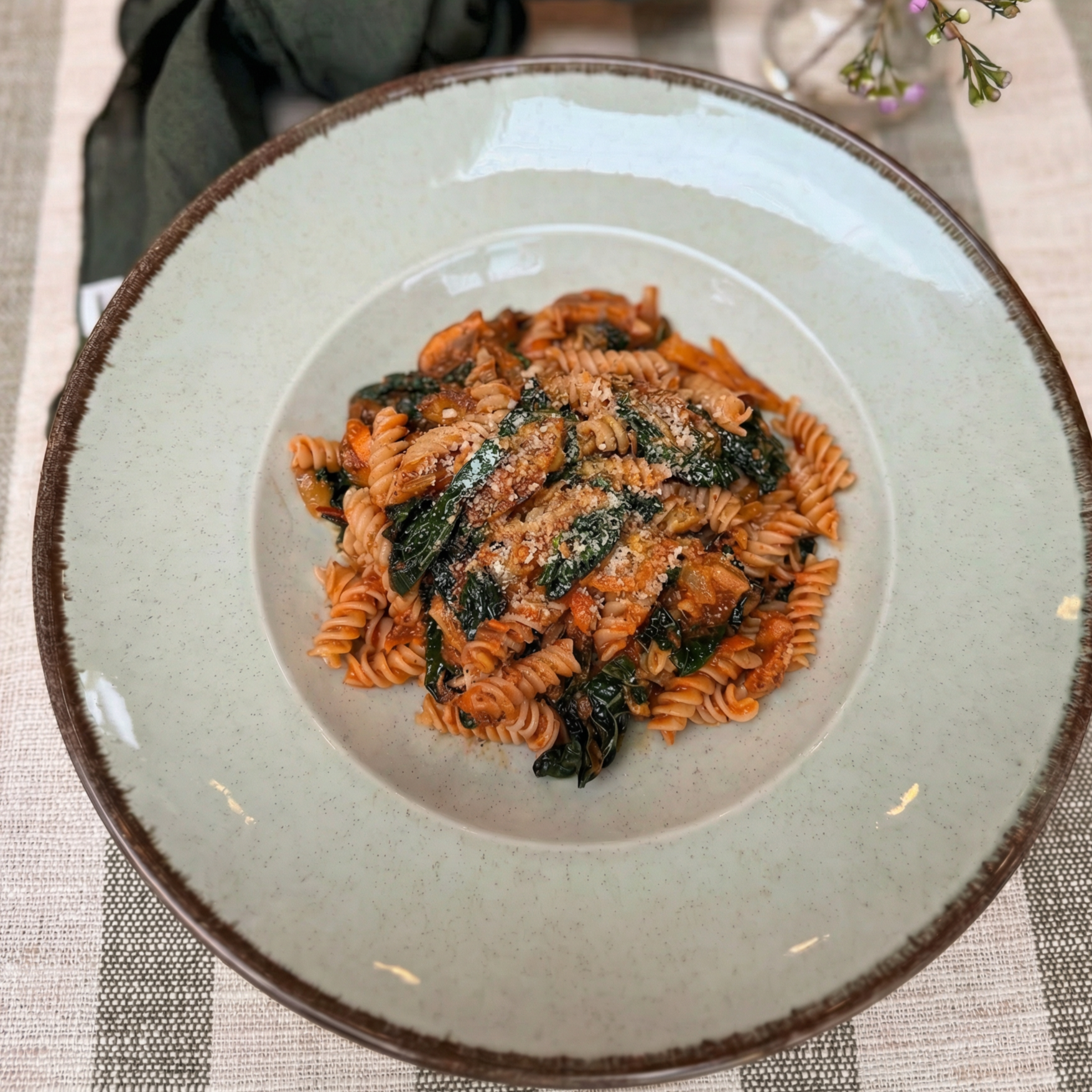 Nourishing sardine and greens pasta