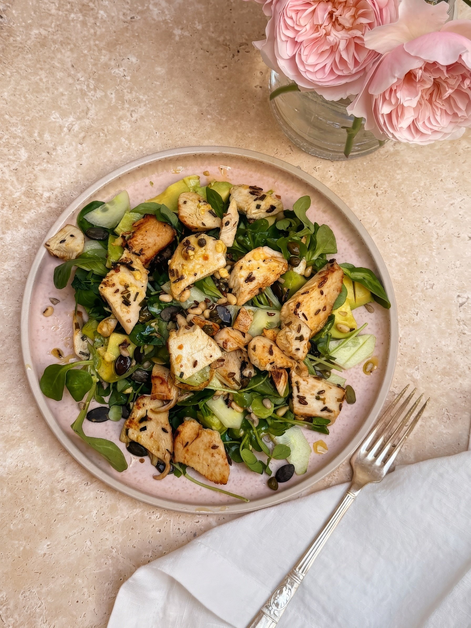 Orange &amp; fennel chicken salad