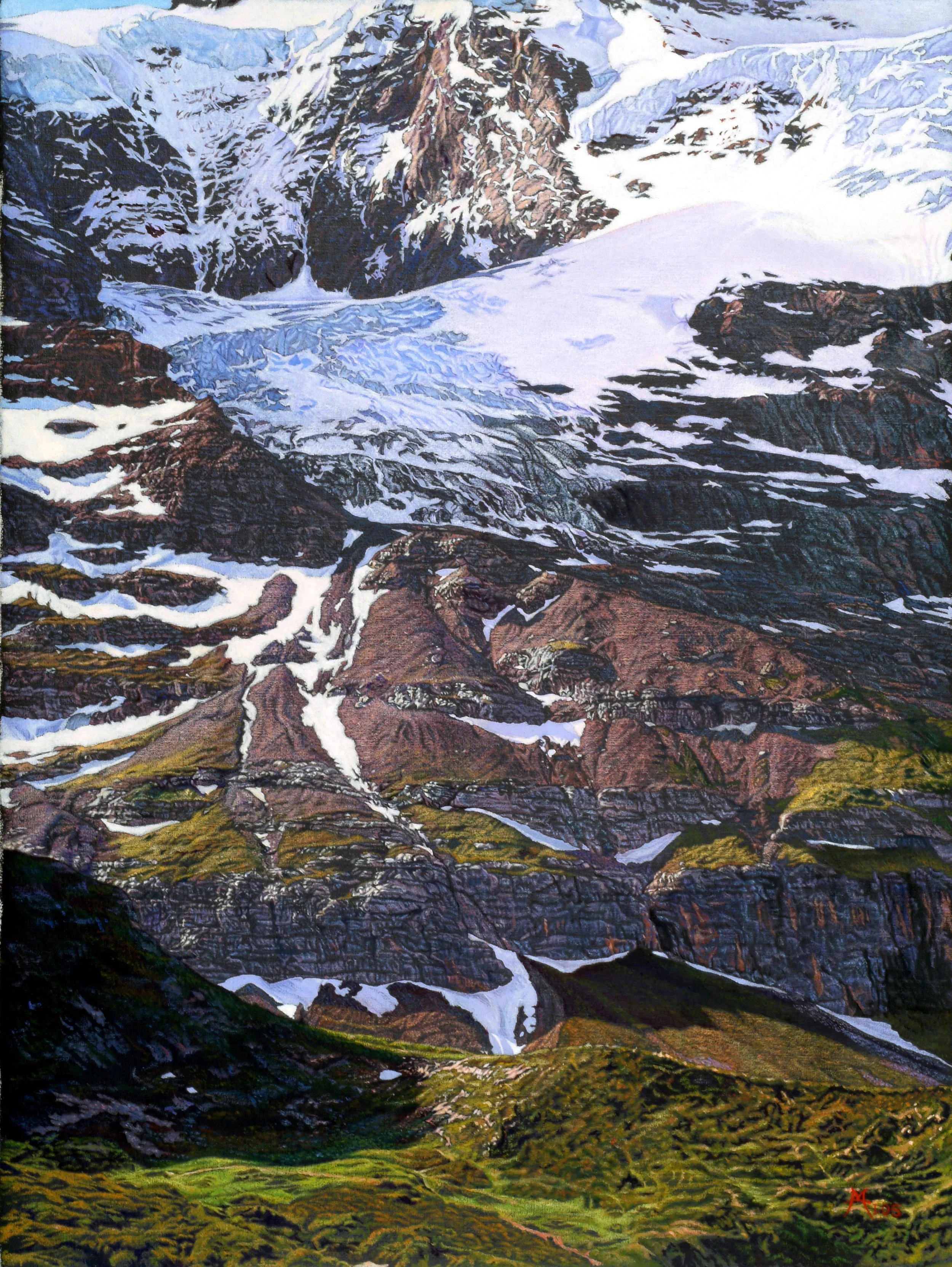 Chielouwena, Giesengletscher between Monch and Jungfrau.jpg