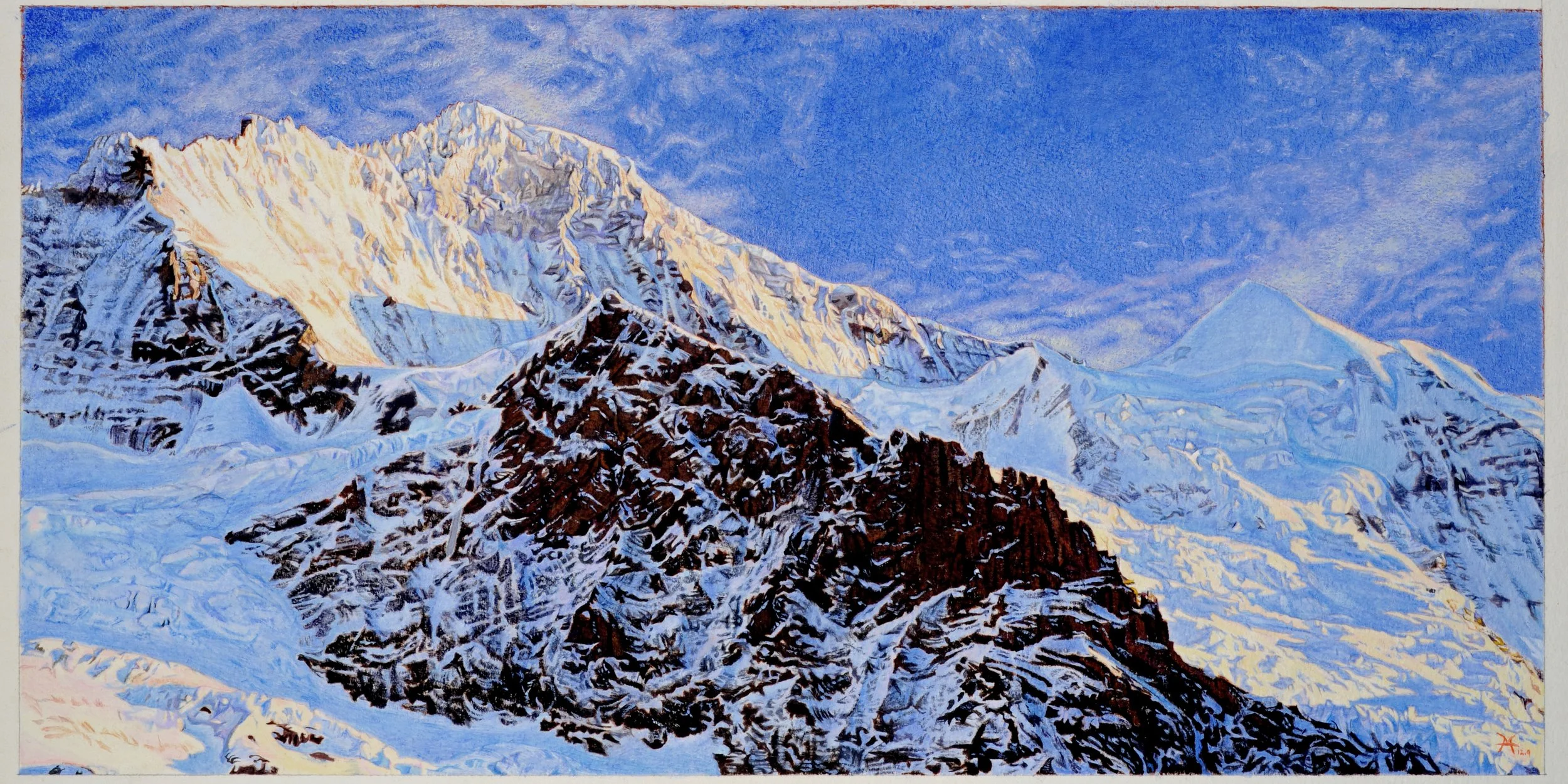 Early Sunset Over the Jungfrau, 20x10inch - Copy.jpg