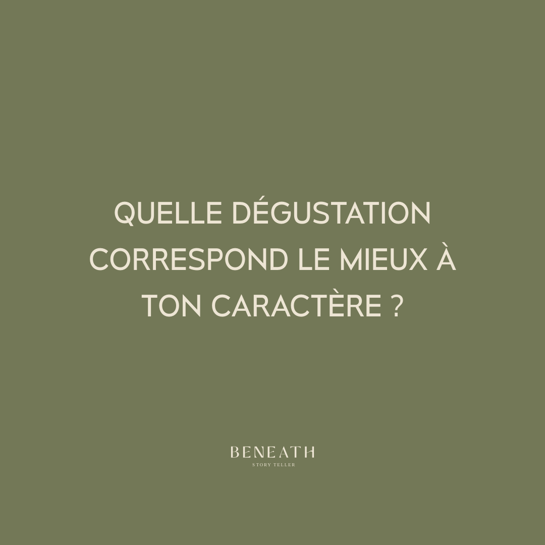 QUELLE DÉGUSTATION TE CORRESPOND LE MIEUX ?