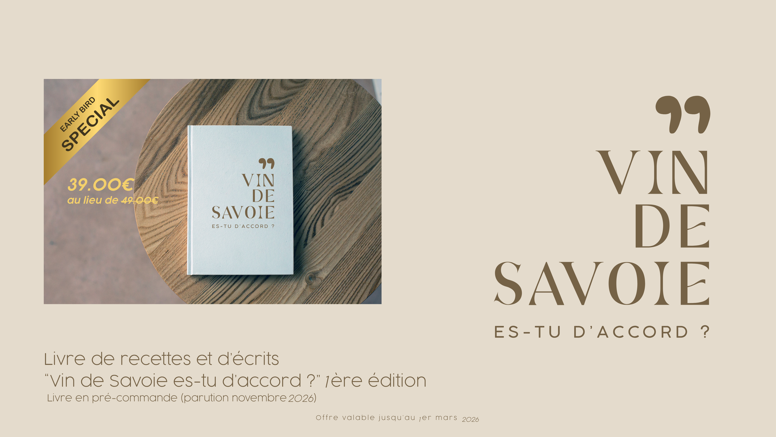 Livre d'Histoires et de Recettes "Vin de Savoie, es-tu d'accord ?" 1e édition | SPECIAL EARLY BIRDS