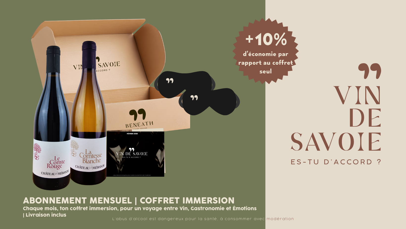 ABONNEMENT MENSUEL | Coffret Immersion | Livraison inclus