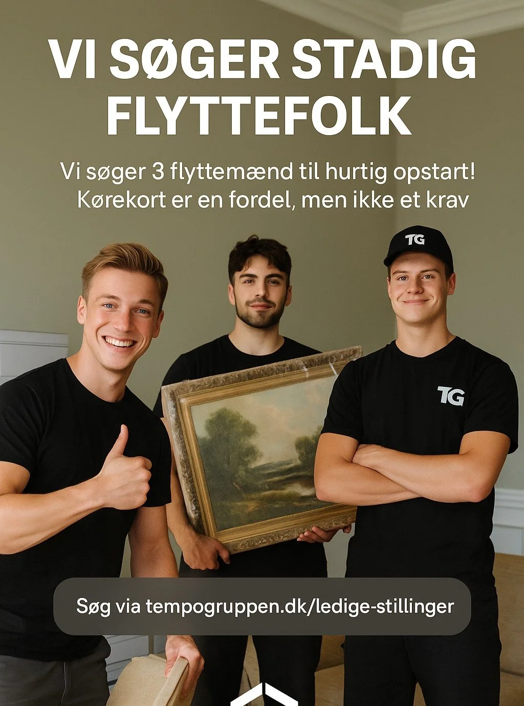 🚚💨 Vi s&oslash;ger stadig flyttefolk!

Dr&oslash;mmer du om et job, hvor ingen dage er ens, og hvor du bliver en del af et st&aelig;rkt team med masser af humor, godt sammenhold og fede opgaver?

Hos Tempogruppen arbejder vi med alt fra privatflyt 