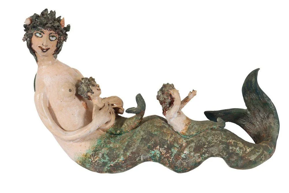 Mermaid with children by Jo Caddy