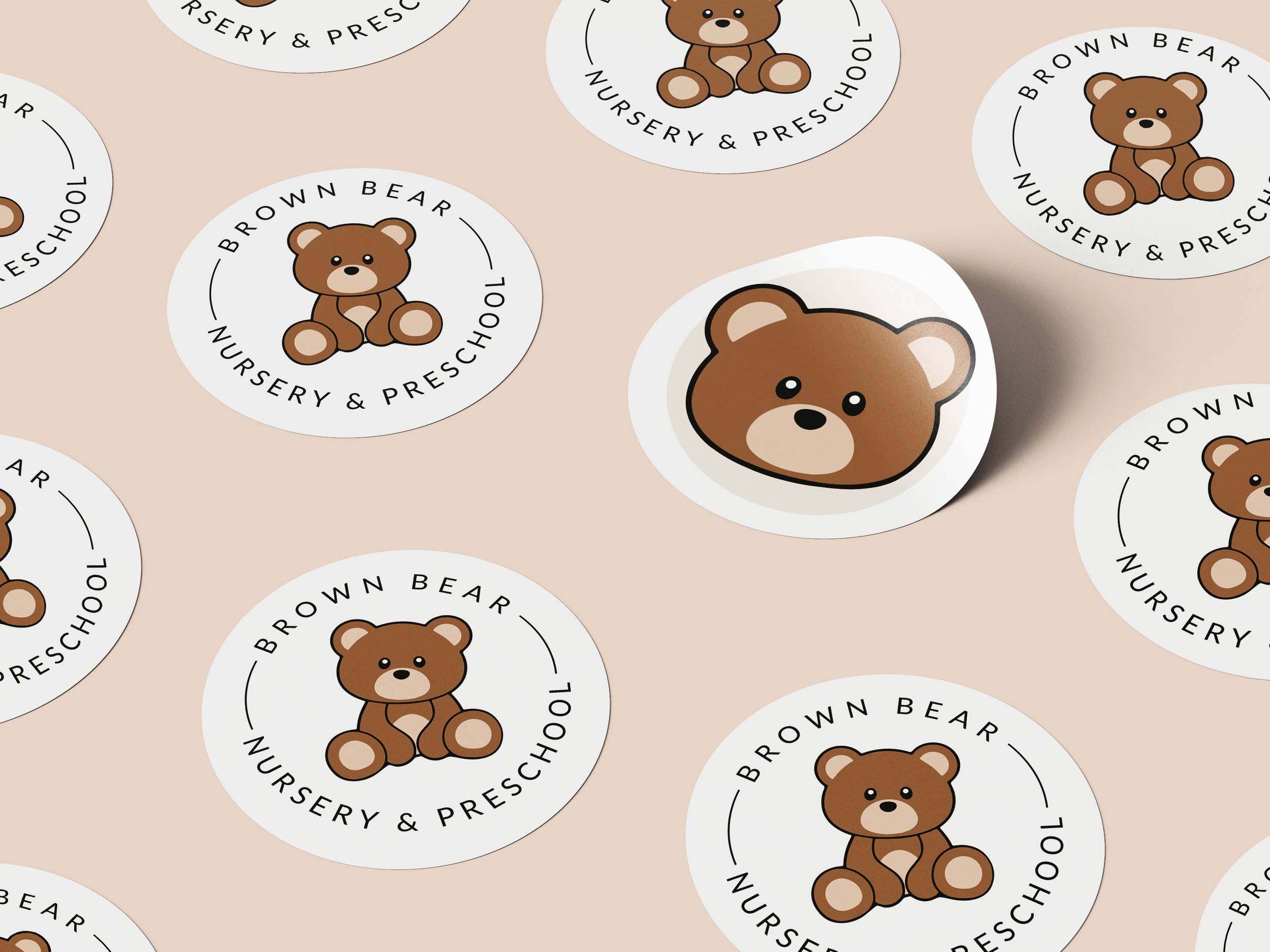 Brown Bear Nursery & Preschool logo design branding project by Hart Studio