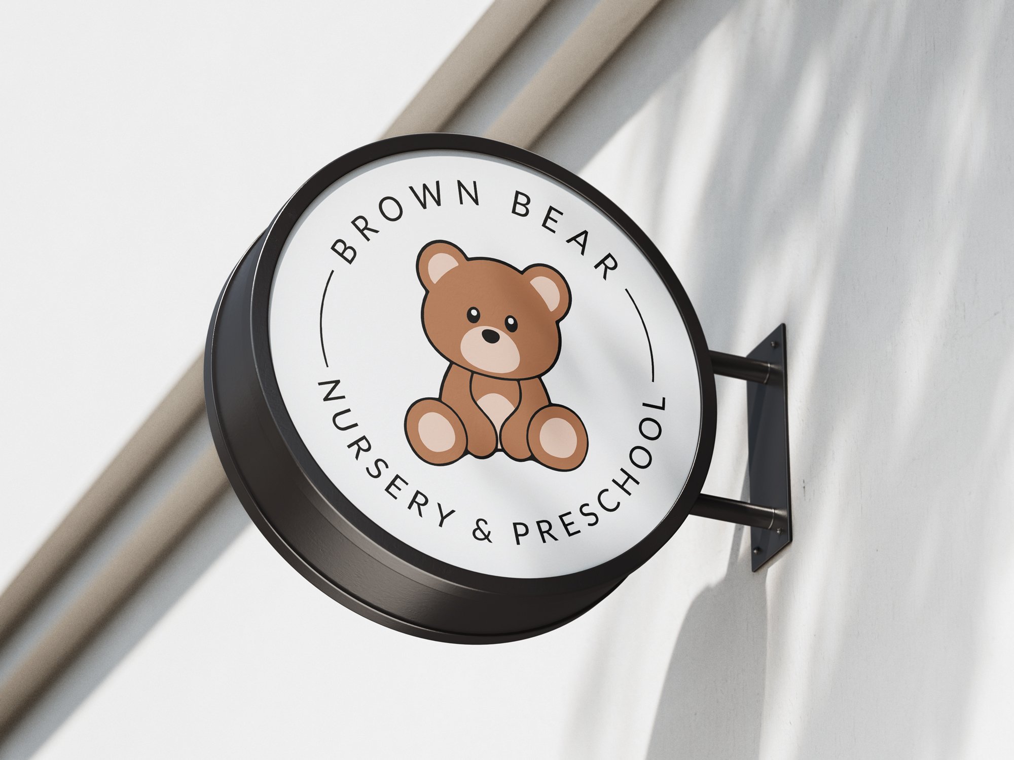 Brown Bear Nursery and Pre-School logo design branding project by Hart Studio