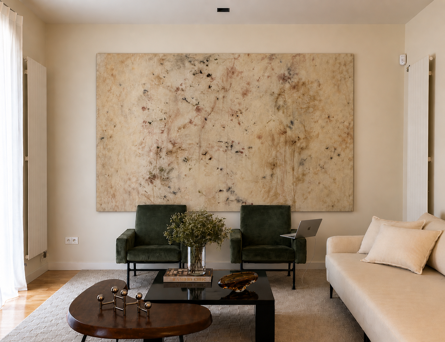 Obra de gran formato para un proyecto de interiorismo en Madrid.
