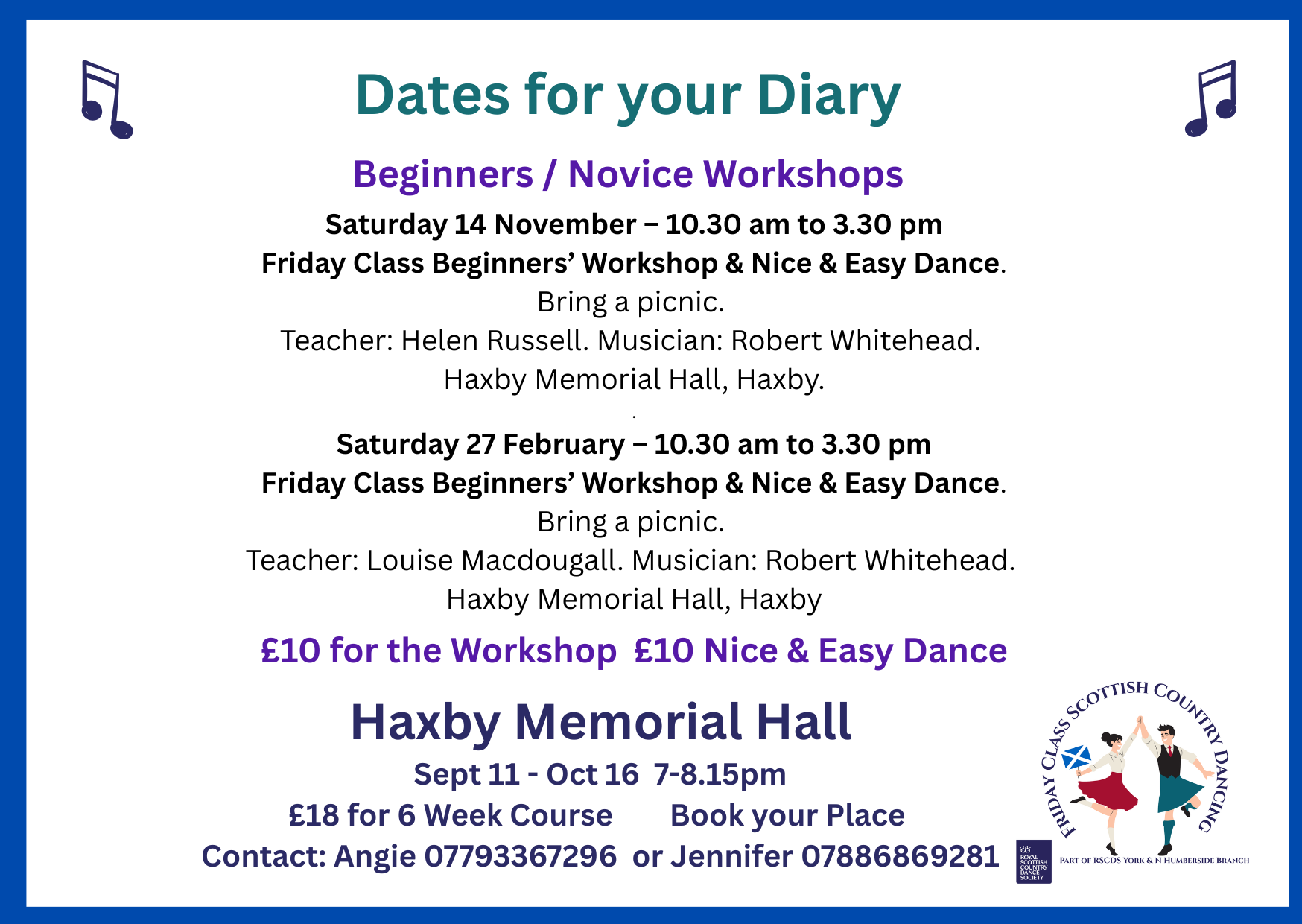 Forthcoming Workshops