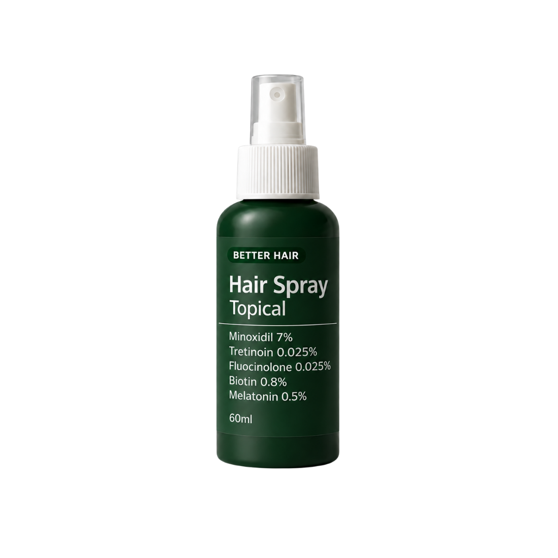 5-in-1 Hair Spray Topical with minoxidil, tretinoin, fluocinolone, biotin and melatonin