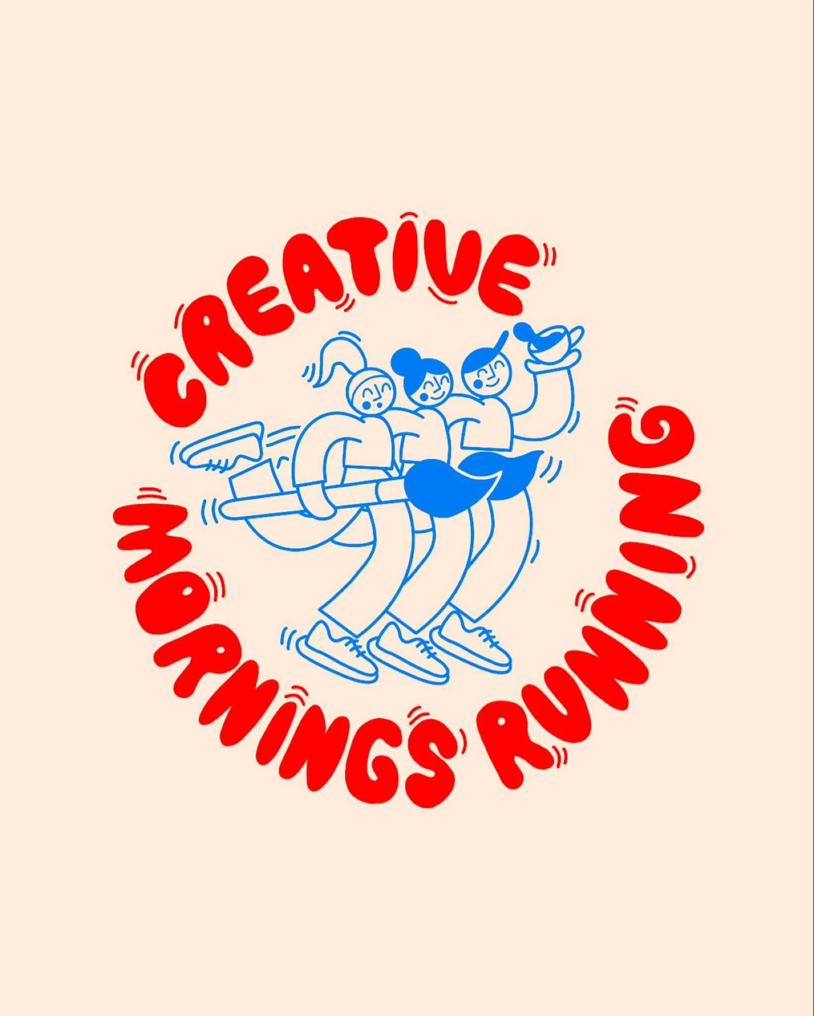 A new logo for @creativemorningsrunning - this project was so fun thank you so much Lina and bravo to your wonderful run club. Only wish I could join you. Someone needs to set up a Bristol version #bristolrunning #runclub #running #runninglogo #logod