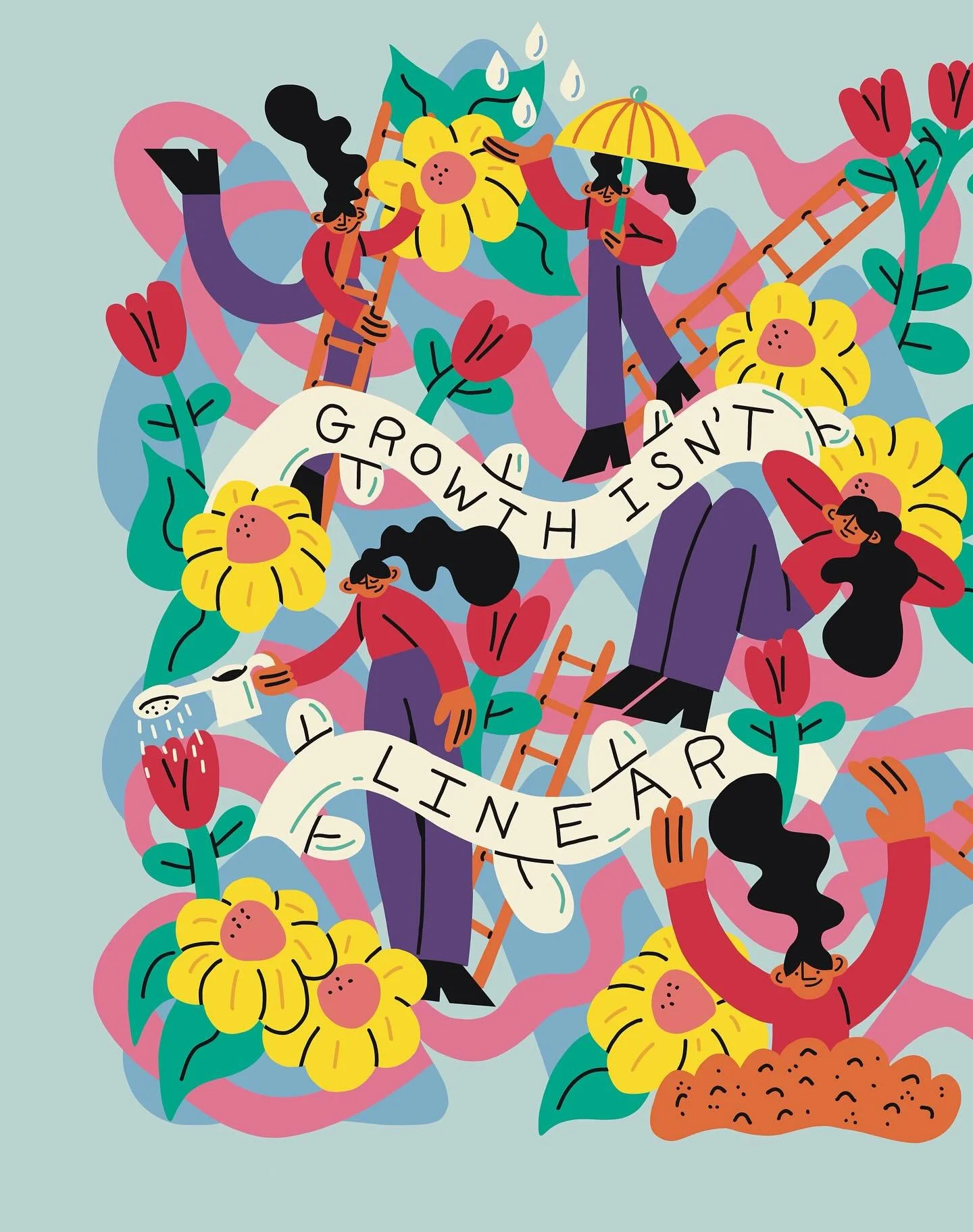 Oldie for @thehappynewspaper on growth #editorial #editorialillustration #illustrator #bristolillustrator