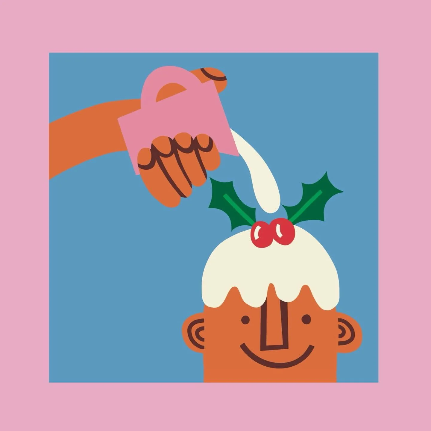 Pudding head #christmas #christmaspudding #christmasillustration