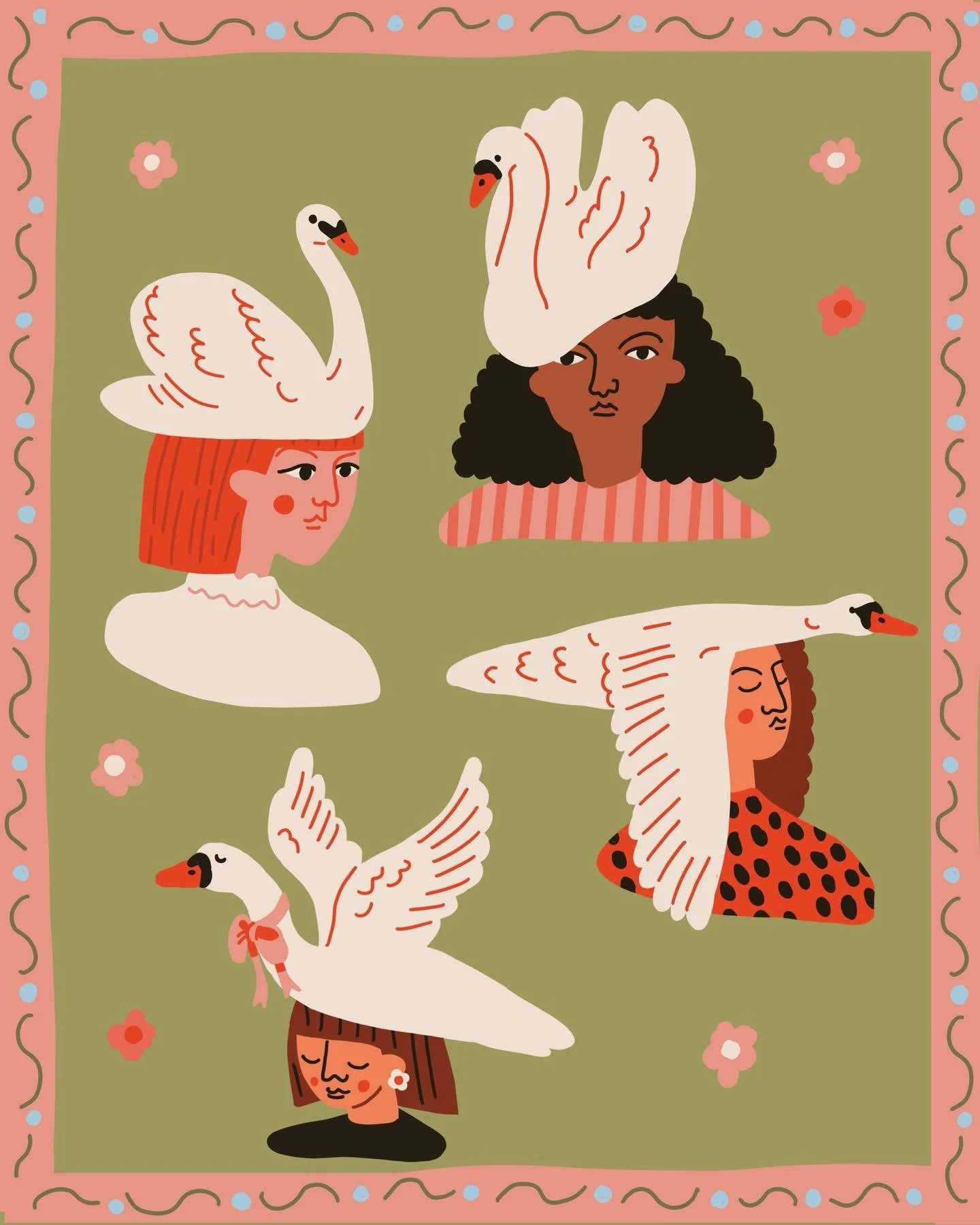 ⚠️No swans were harmed in the making of these hats ⚠️The swans are fully compliant and choose to sit where they please. Inspired by this boss swan I once met who just built her nest in the middle of the road so traffic had to be diverted around - swi