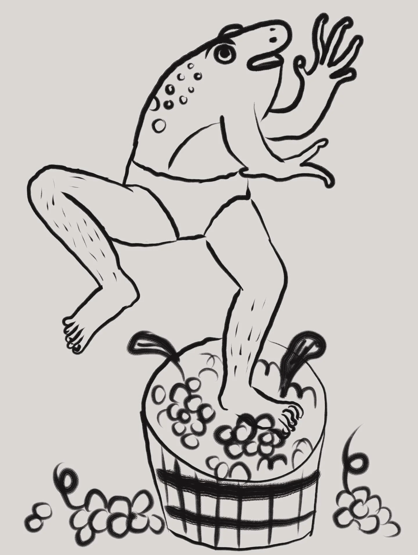 Frog is making some wine #frog #makingwine