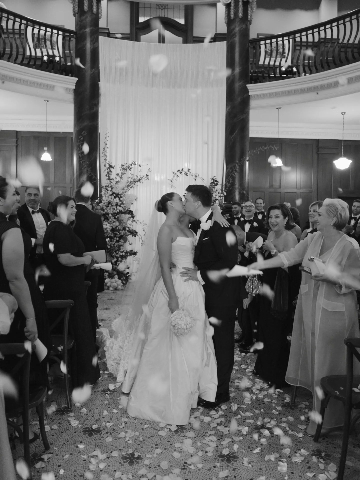 B&amp;A &mdash; A ceremony where each element was thoughtfully layered to create depth, refined drama, and quiet romance. 

Planning, Styling &amp; Coordination @thenuptialcollective 
Venues @rendezvousmelbourne @sophia.prahranarcade 
Photography @ja