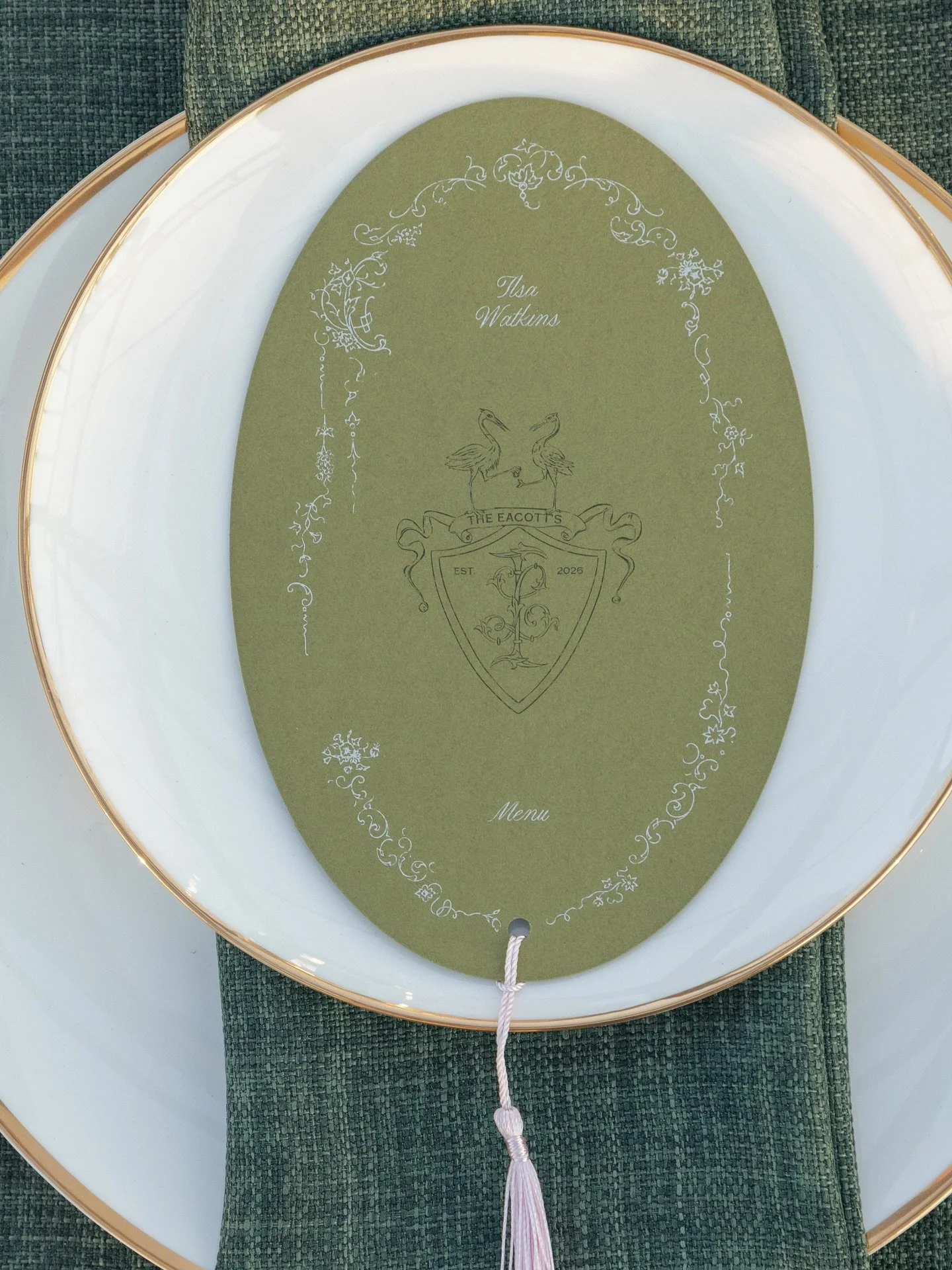 Pastoral Po&eacute;me &mdash; Map, itinerary &amp; menus for Ilsa &amp; Lannan. Complete with illustrations of sculptures from within the Bookar homestead gardens 🏹