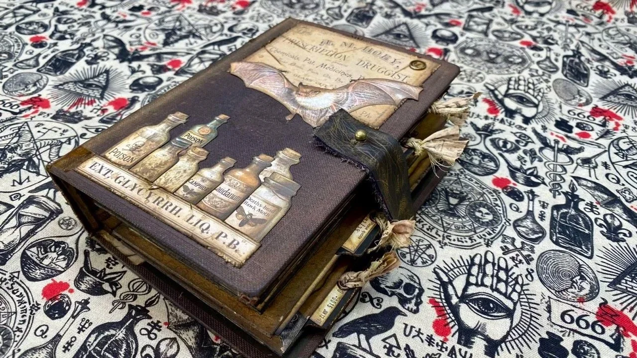Spooky Apothecary Altered Book