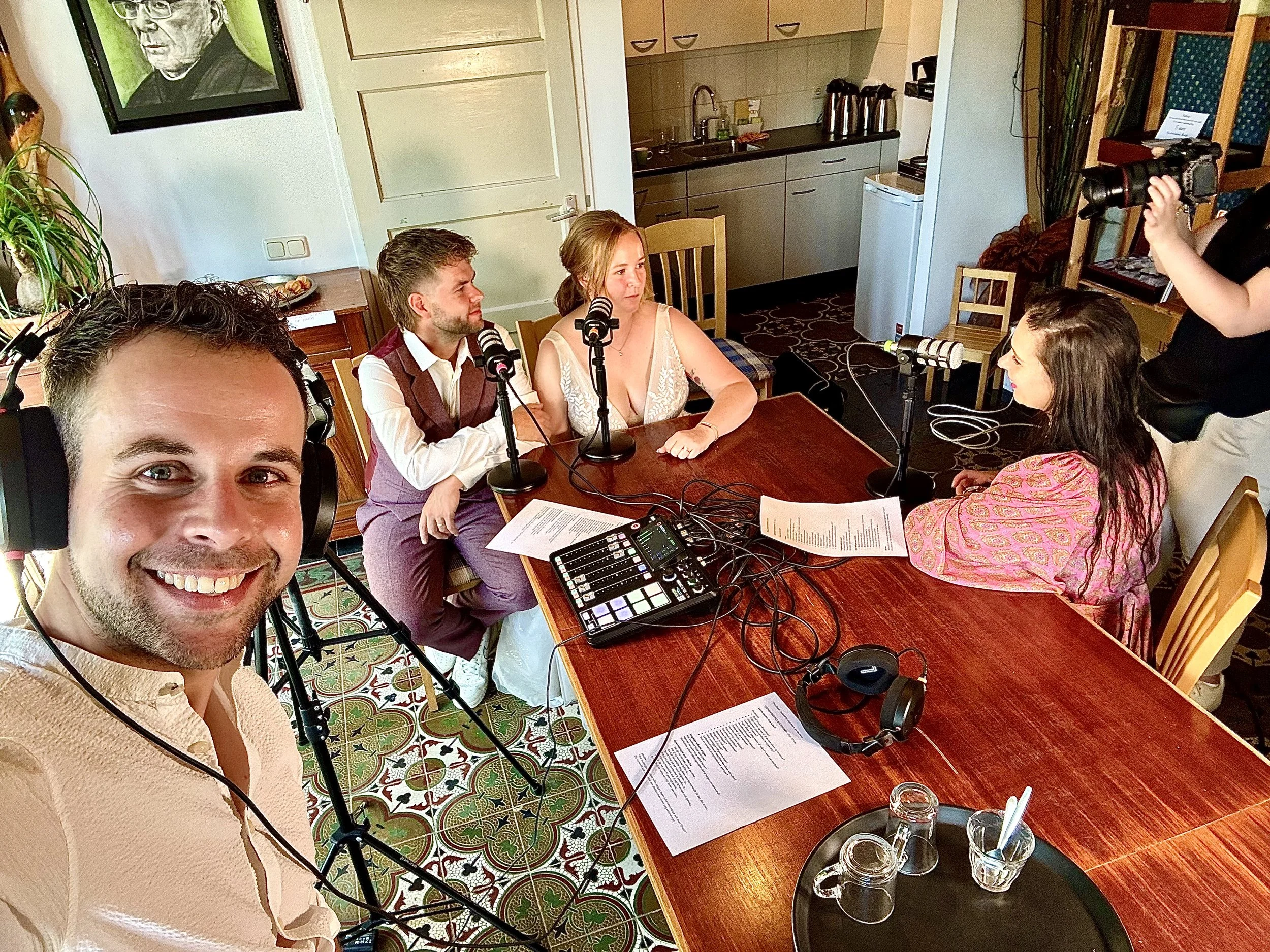 Podcast tijdens bruiloft met podcastmaker Robert Hüsken