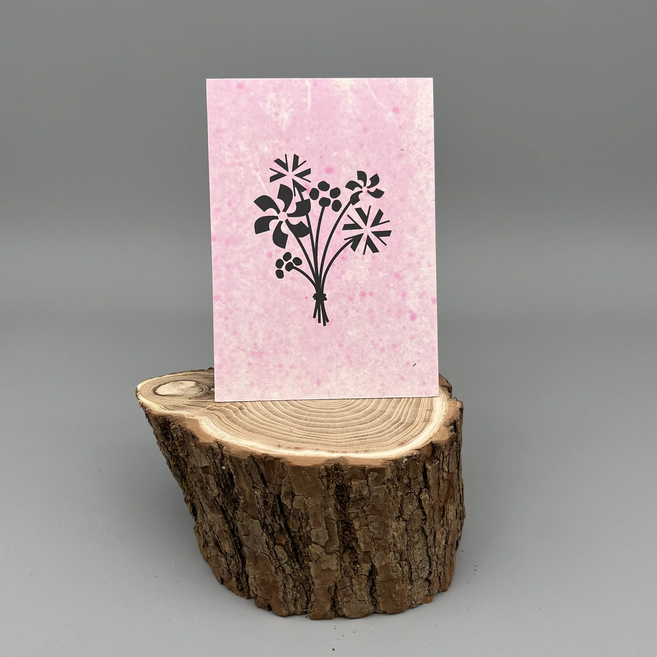 Karte handgeschöpft – Blumenstrauss