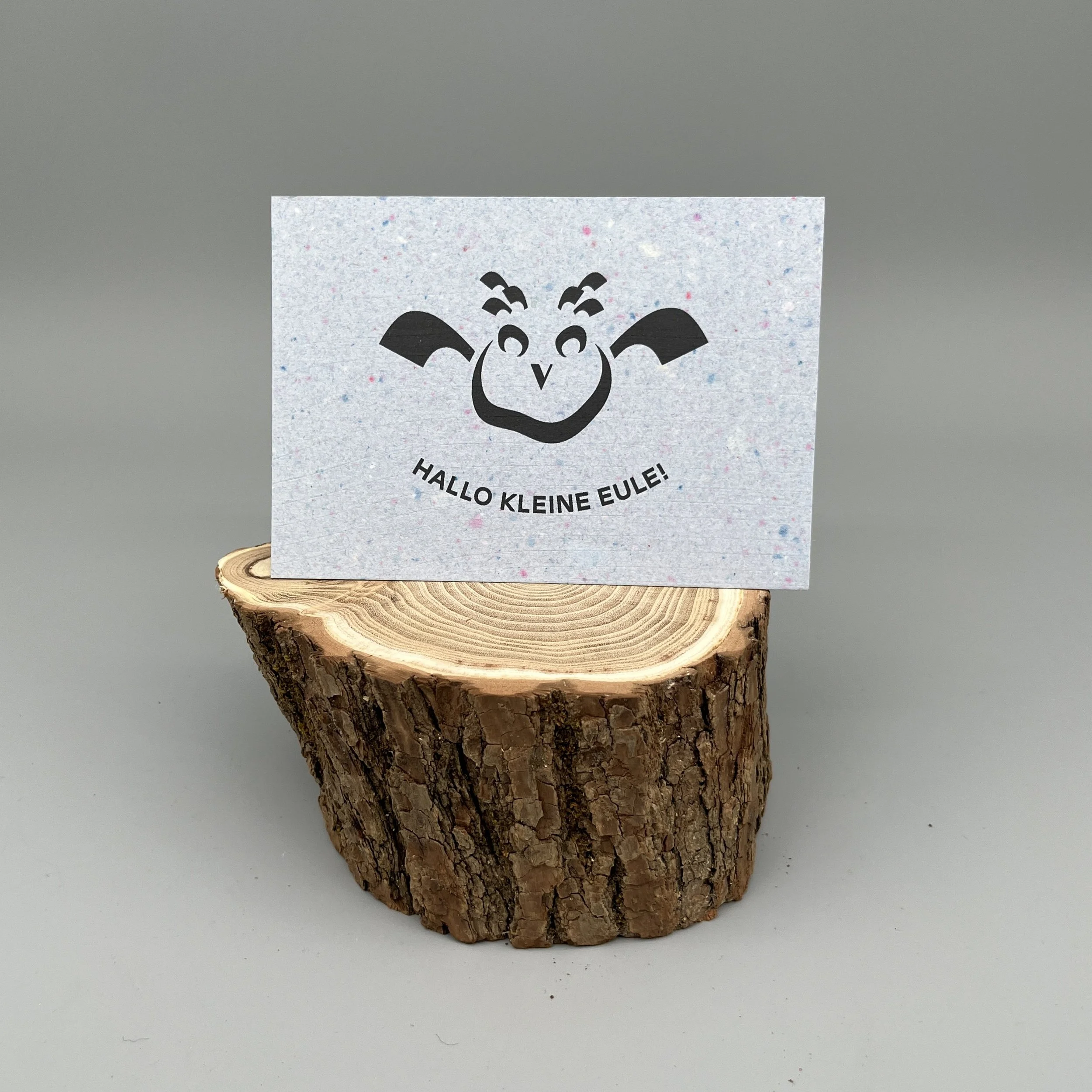 Karte handgeschöpft – Hallo kleine Eule, Babykarte
