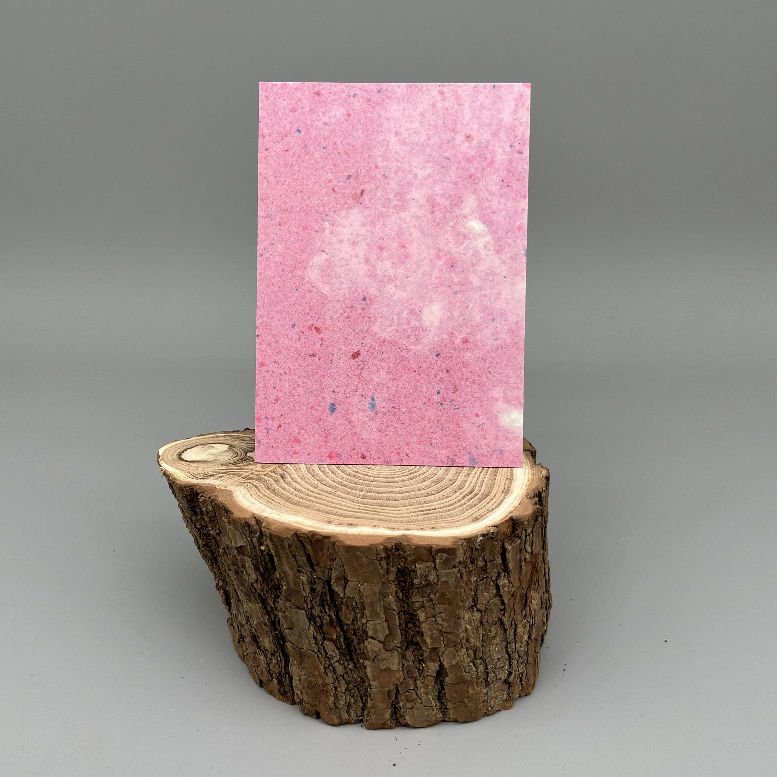 Karte handgeschöpft – Strawberry Ice Cream, unbedruckt