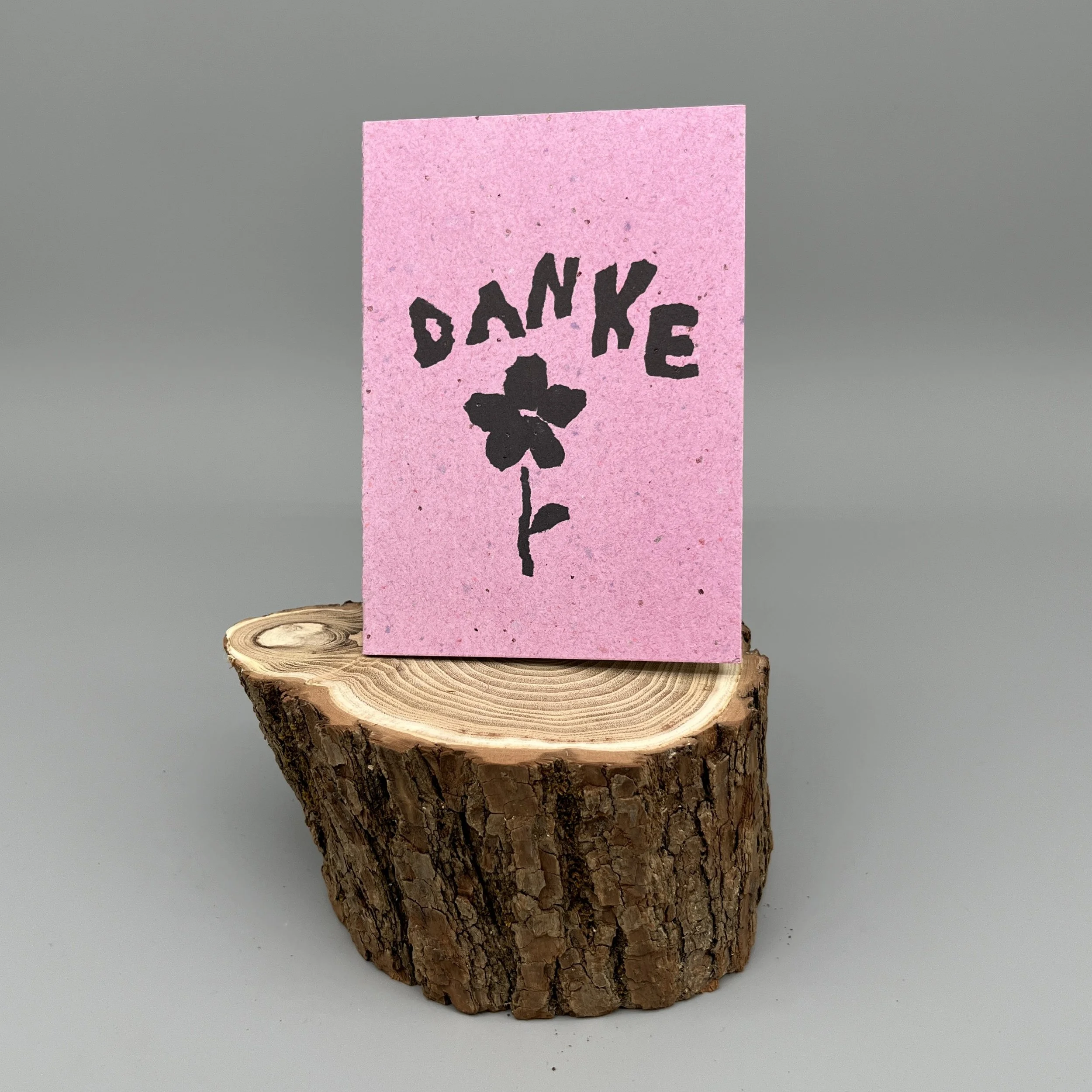 Karte handgeschöpft – DANKE