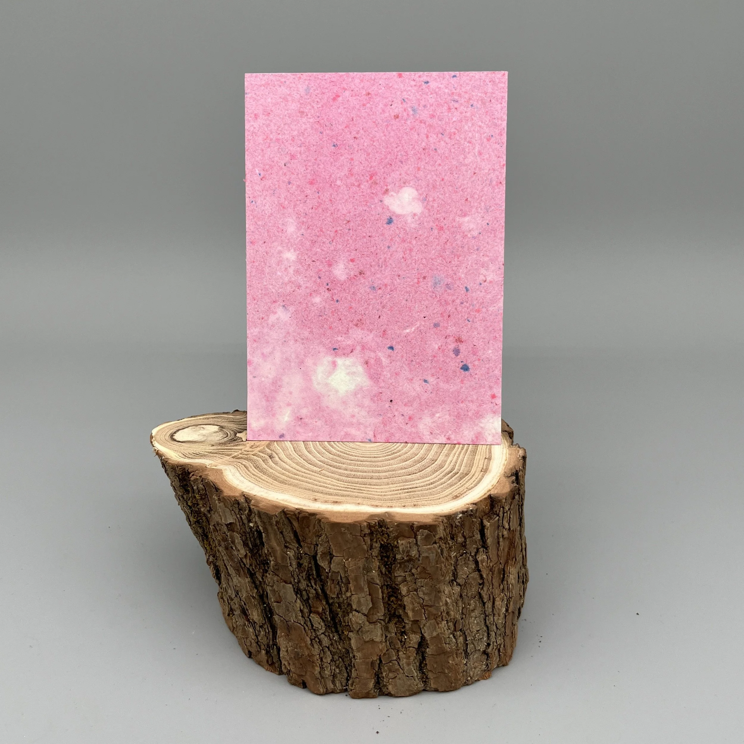 Karte handgeschöpft – Strawberry Ice Cream, unbedruckt