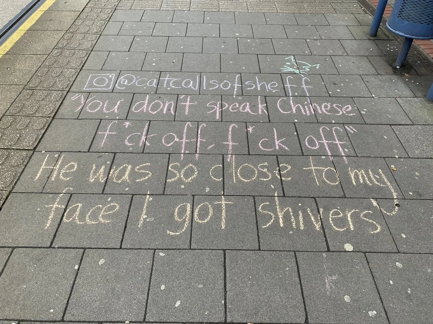 📍 West Street Tram Stop

&ldquo;this happened during my first week in Sheffield in September, as an international student it was already overwhelming to move away from home but then on a friday evening, at West Street Tram Station - a man (possibly 