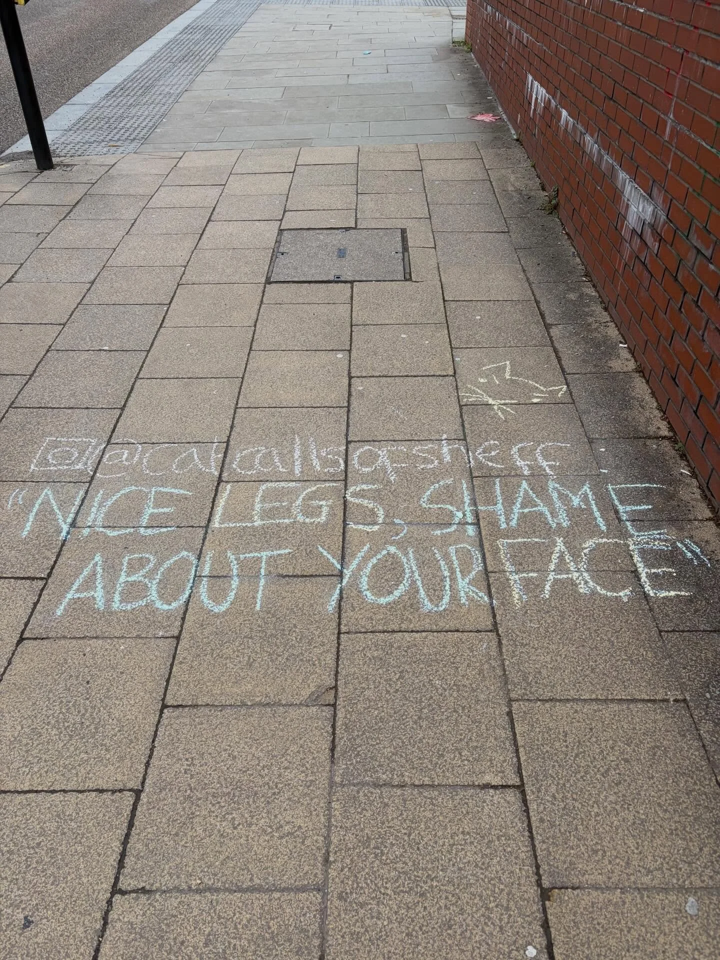 📍university tram stop 

&lsquo;University tram stop, hendersons factory side when I was about 19 - long time ago
now. I was feeling good in my short shorts until a man shouted:
&ldquo;Nice legs, shame about your face&rdquo;
For about five years I th