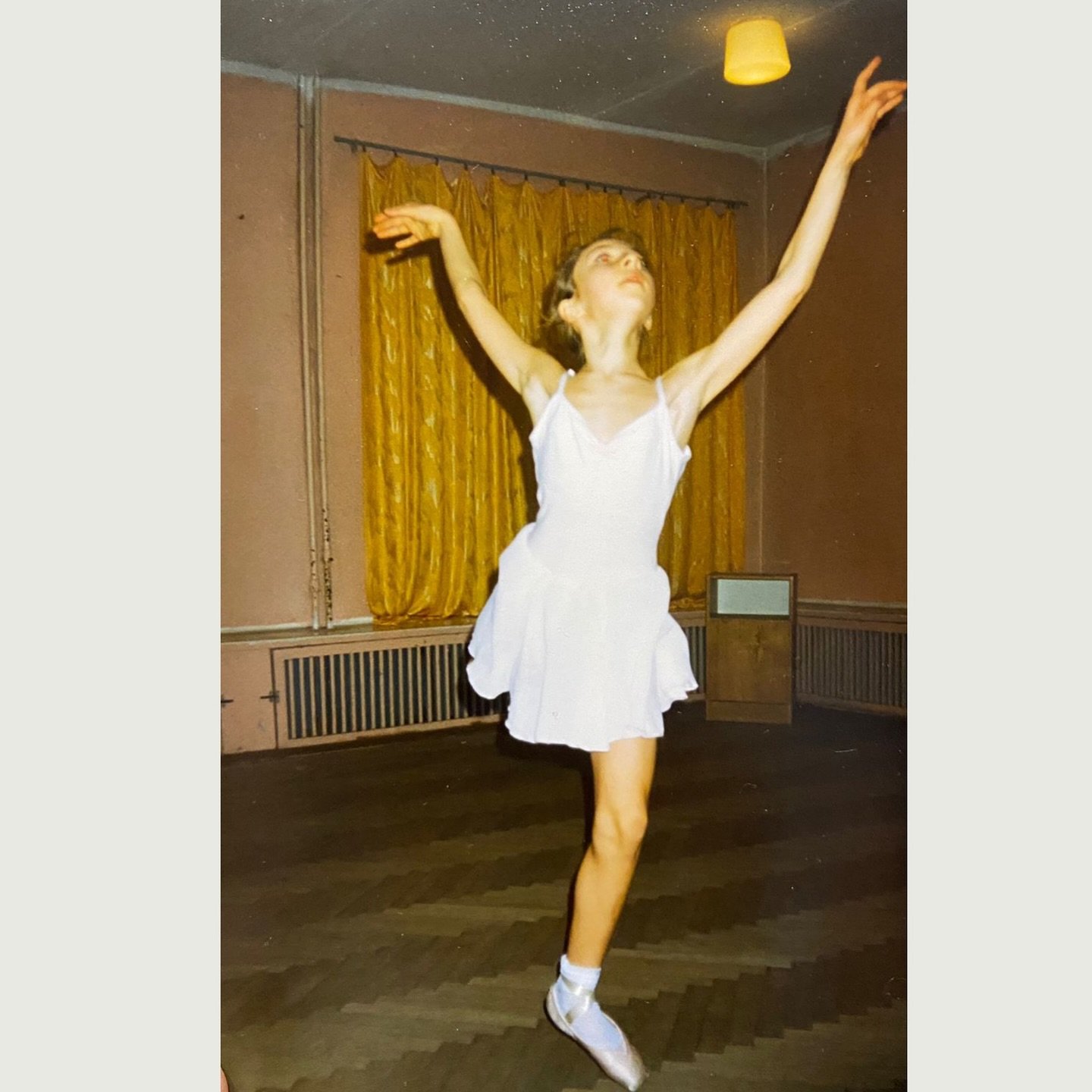 I used to dance everywhere, or should I say &ldquo;perform&rdquo;. I would bring my point shoes and my little &ldquo;costume&rdquo; with me, change behind a curtain, ask for the music to start and then appear and begin to move. 
I improvised to songs