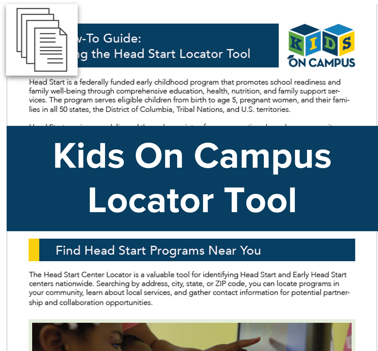 Kids On Campus Locator Tool