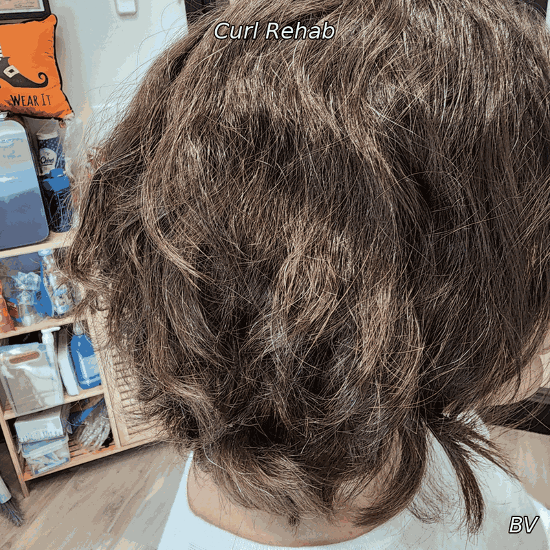 No Length taken off. Cleaned up her ends, proper cleanse and product application. Education on how to maintain this at home. 