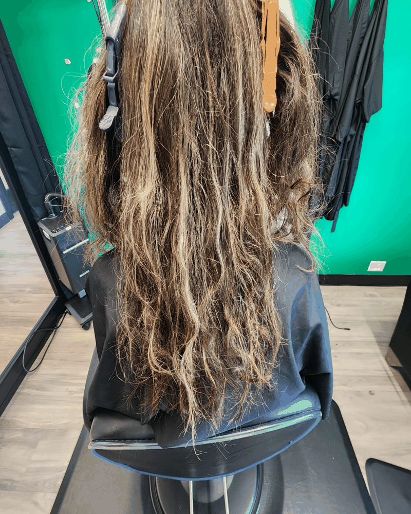 2 hours. She went from not sure if she could get her curls back to bouncy healthy waves. Continuing this routine, her curls get better