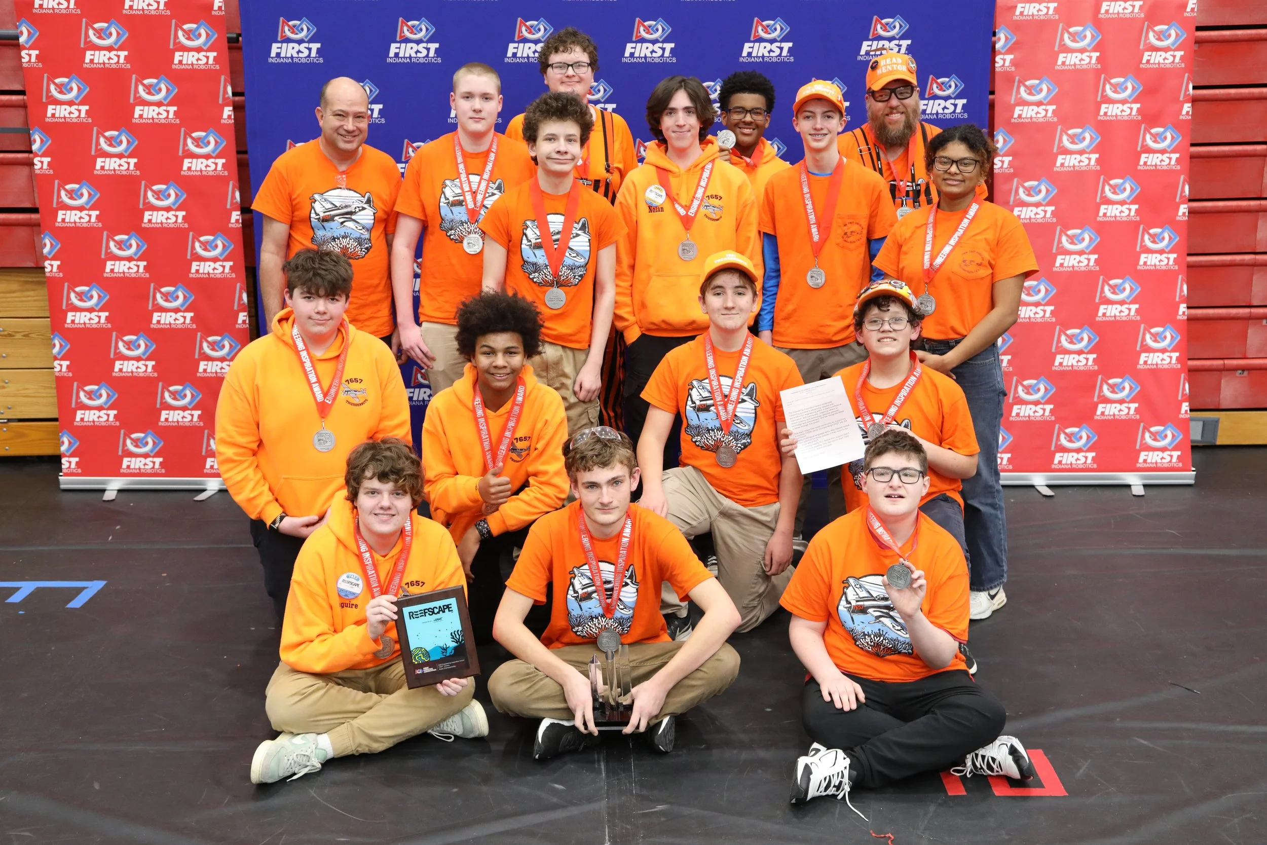 2025 District Championship Engineering Inspiration Award - FIRST Indiana District Championship. This award earned us an invitation to the FIRST Championships in Houston.