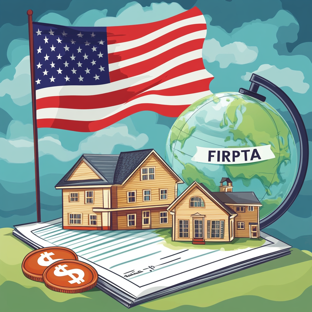FIRPTA web image featuring a US flag and dollars.png