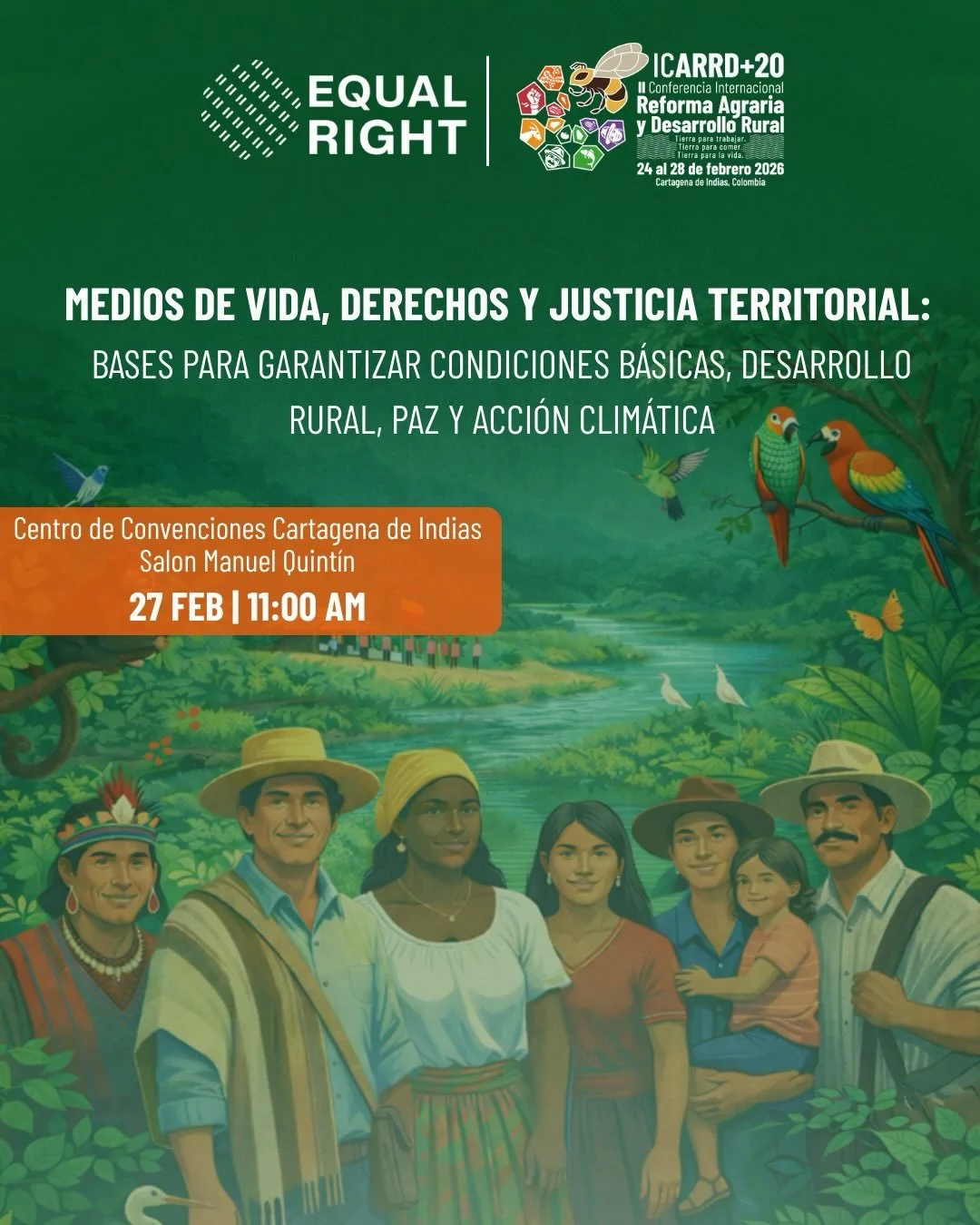 MA&Ntilde;ANA! TOMORROW!

Las comunidades rurales sostienen la vida, protegen los ecosistemas y construyen paz. &iquest;C&oacute;mo garantizar condiciones b&aacute;sicas que fortalezcan estos procesos en el territorio, desde la dignidad y la igualdad