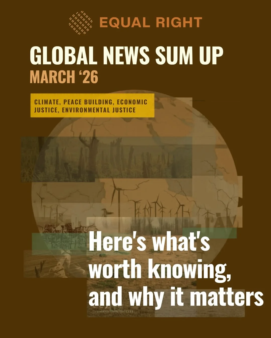 As we close out March, here are some of the key news from this month regarding climate, human rights and economic justice!

From key studies about deforestation and climate damage worldwide to the effects of the Iran War on climate and carbon emissio