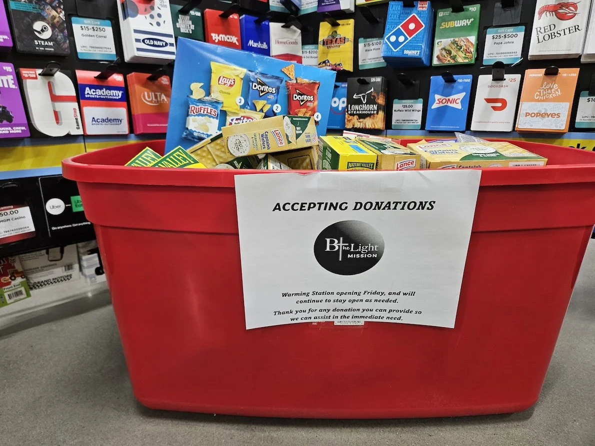 B THE LIGHT MISSION OPENS DOORS AT NOON FRIDAY AS A WARMING STATION