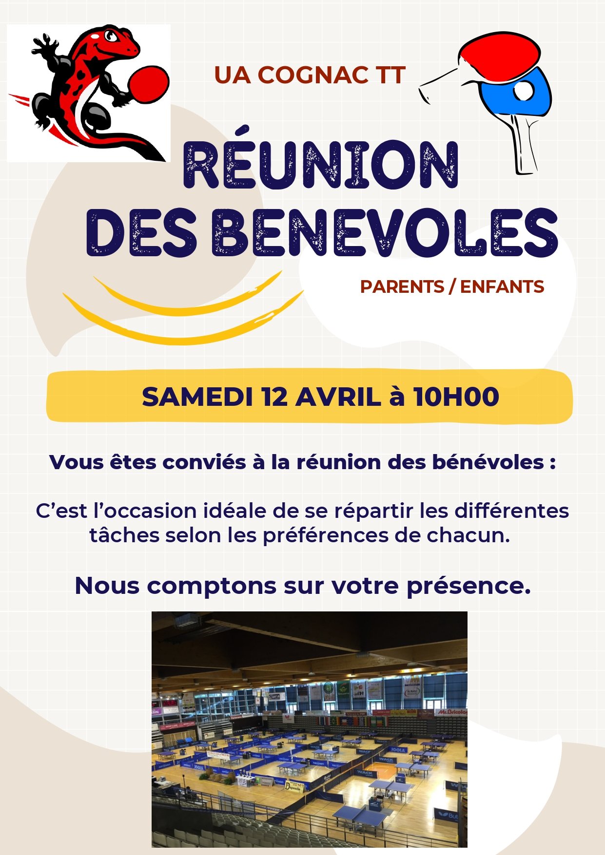 Réunion des bénévoles pour l’Open !