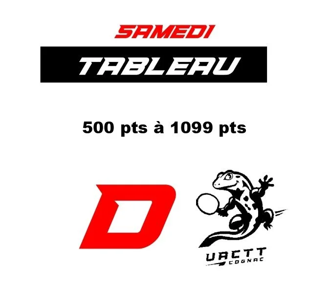 Tableau D - Samedi 500 pts à 1099 pts