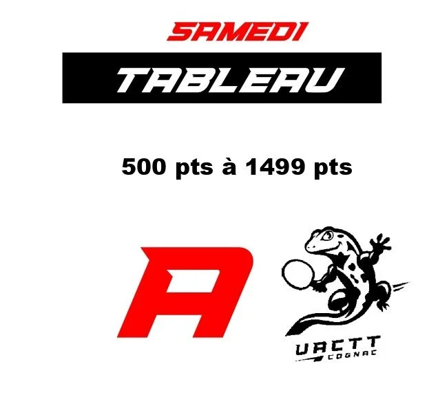 Tableau A - Samedi 500 pts à 1499 pts