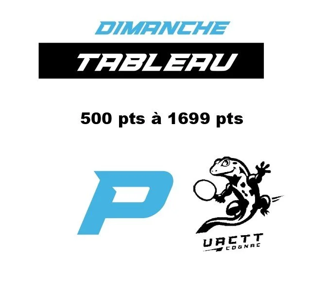 Tableau P - Dimanche 500 pts à 1699 pts