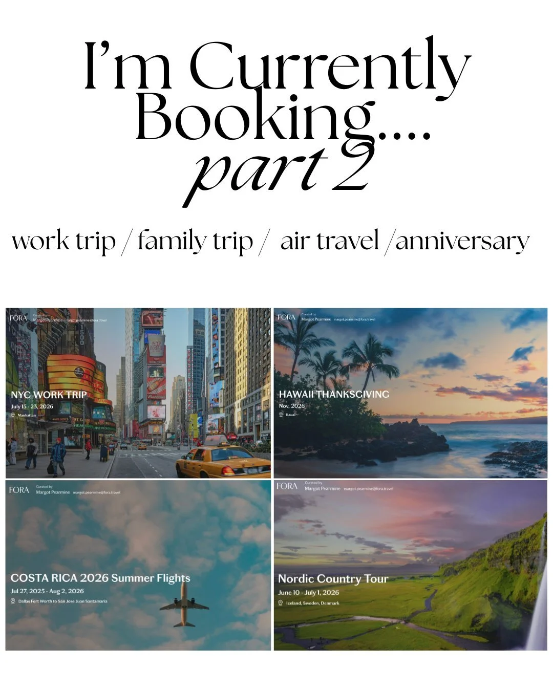 Still wondering what I do as a travel advisor?  Here's another sneak peak of what I'm working on...

✈️ Costa Rica &mdash; flight strategy &amp; routing
👥 Group travel (15+) &mdash; multi-airport departures &amp; mixed cabin classes
🗽 New York City